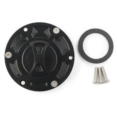 Cubierta de tapa del tanque de combustible para Kawasaki Ninja 250R EX250 2008-12 EX300 2013-14 NEGRO Foto 1 de 4