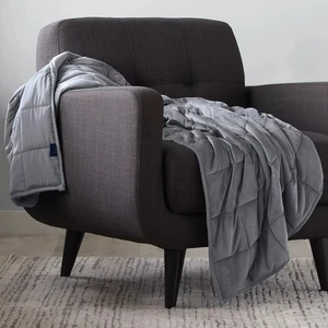 New Ella Jayne Reversible Anti-Anxiety Weighted Blanket 12 Lbs Gray - Picture 1 of 6