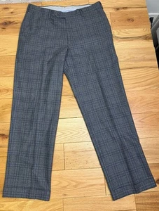 Berle 36 x 31 anthrazitgrau superfeine Wolle plissiert Bündchen Herren Anzughose - Bild 1 von 15