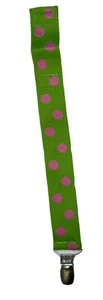 Clip chupete Munchkin 2008 pestillo lunares verde lima rosa caliente juguetes babero bebé - Imagen 1 de 17