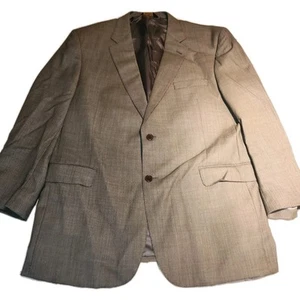 Jos A Bank 48R 40x30 Gray Herringbone Gordon Wool Mens Jacket Pants Suit - Picture 1 of 16