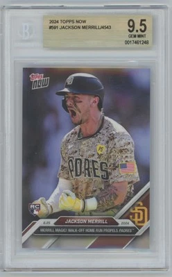 2024 topps now Jackson Merrill Rookie San Diego Padres #591 - Image 1 of 2
