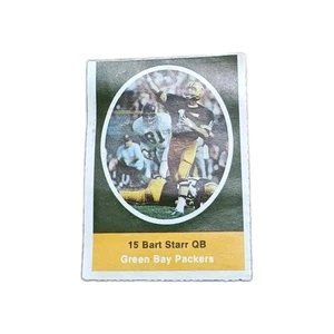1972 Sunoco NFL Action Player Stamps Green Bay Packers Bart Starr HOF Vtg #15 - Picture 1 of 2