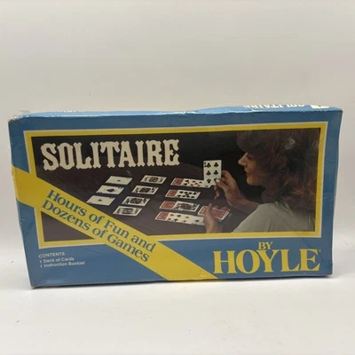 Vintage HOYLE SOLITAIRE Sealed Set Deck of Cards plus Instructions - Image 1 of 4