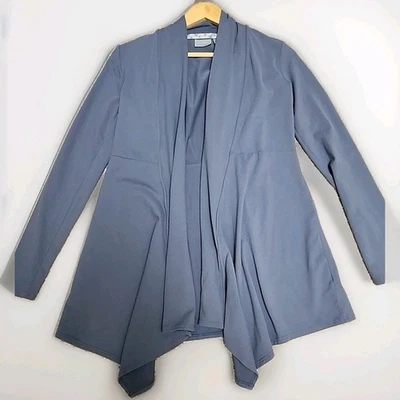 Cárdigan Athleta Mujer Abierto Agara Envolvente Gris Púrpura Talla XS Yoga Gimnasio Atletismo Foto 1 de 4