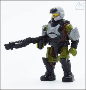 HALO MEGA BLOKS BLACK MARINE MINI FIGURE 97214 UNSC OFFWORLD CYCLOPS NEW STYLE - Picture 1 of 5