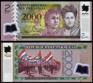 PARAGUAY 2000 GUARANÍES (P228) 2017 POLÍMERO UNC - Imagen 1 de 1