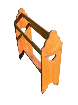 Edredón de madera recortado corazón de colección estante de pie casa granja decoración de campo Foto 1 de 4