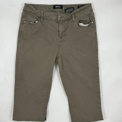 Pantalones Buffalo Avalon para mujer talla 6 verdes suaves elásticos algodón tobillo ajuste ajustado Foto 1 de 4