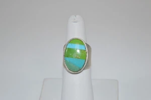 Jay King DTR Desert Rose Trading Sterlingsilber mehrfarbig grün Ringgröße 7 - Bild 1 von 6