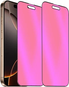 2 Pack Anti-Blue Privacy Tempered Glass for Iphone 16 Pro Max Mirror Anti-Spy Sc - Picture 1 of 12