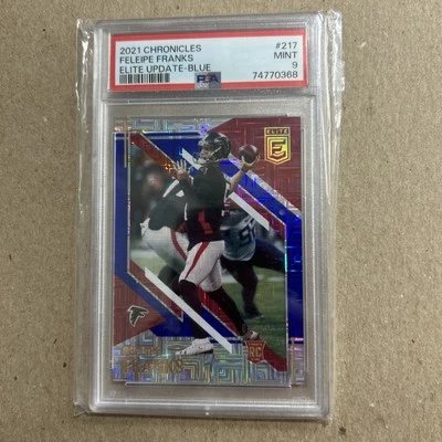 2021 Panini Donruss Elite Feleipe Franks Falcons Gold Rookie /10 #217 RC PSA 9 - Image 1 of 2