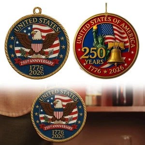 Ornamento 2D USA 250° anniversario ornamento commemorativo ornamento patriottico - Foto 1 di 18
