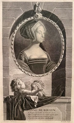 Anne Boleyn (1501–1536) – Historischer Kupferstich nach Werff, Vermeulen 17. Jh. - Bild 1 von 4