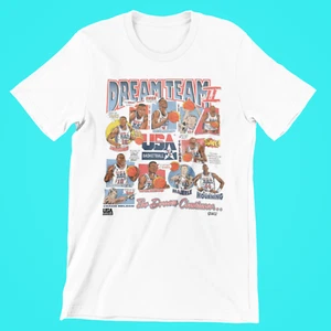 Dream Team 2 USA Basketball 1994 2024 Vintage Premium Graphic Jersey T-Shirt - Picture 1 of 18
