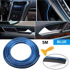 Premium Quality Car Interior Gap Trim Strip Blue Chrome Plated Universal Fit