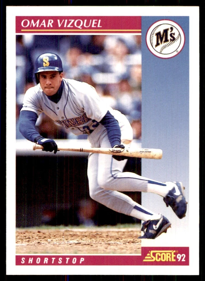 1992 Score Omar Vizquel Seattle Mariners #162 - Image 1 of 2
