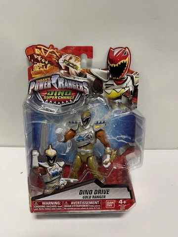 Power Rangers Dino Super Charge Dino Drive Gold Ranger 5 Inch Figure New Cover