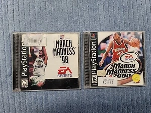 2 Game Lot: NCAA March Madness 98 + 2000 (PS1, 1998, 1999) * CIB* - Picture 1 of 3