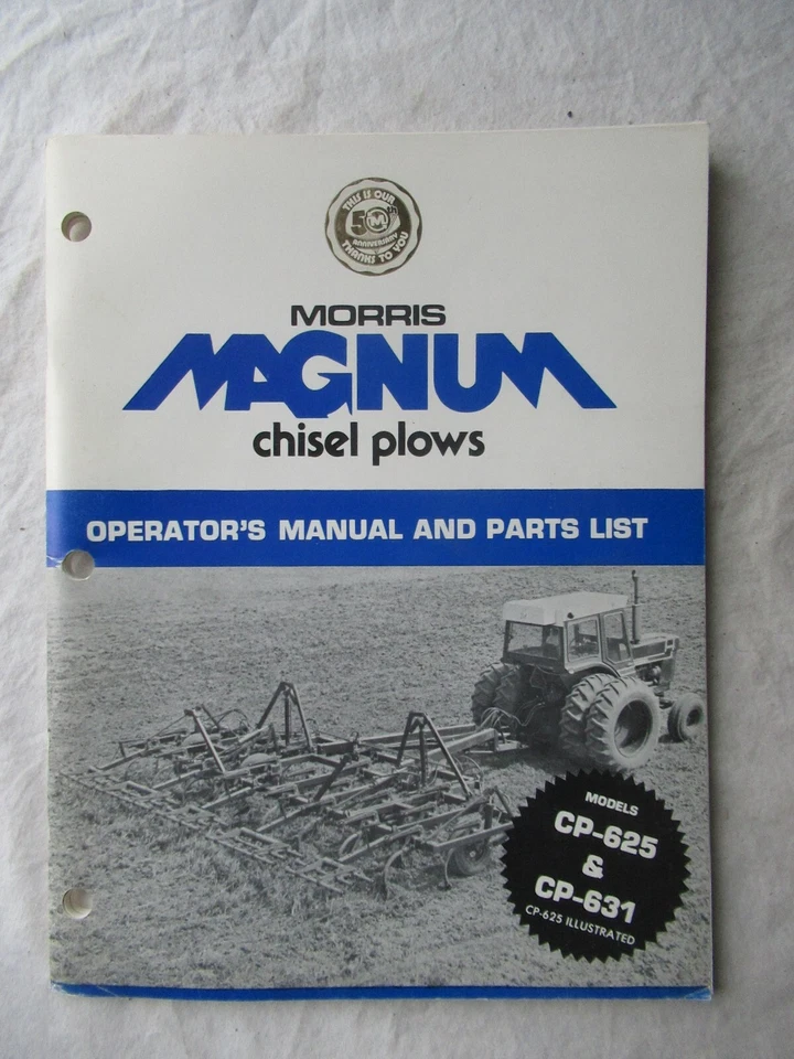 Lista de catálogo de piezas manuales Morris Magnum CP-625 CP-631 arado de cincel para operadores Foto 1 de 4
