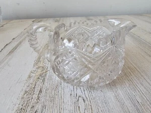 Vintage Amerikanischer Brillant Glasschliff Milchkännchen Mini Krug - Bild 1 von 9