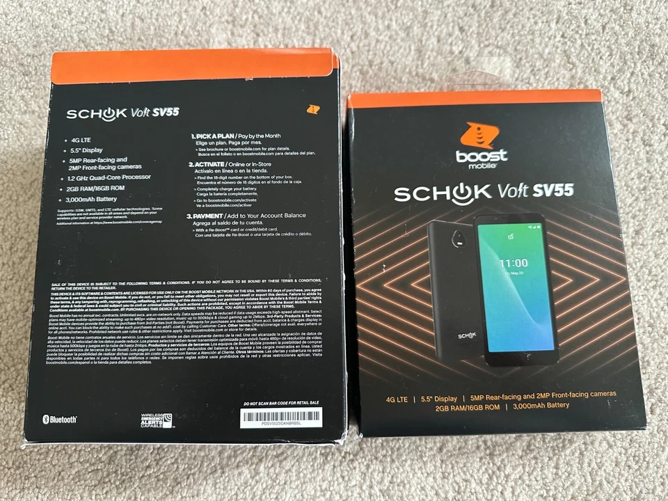 SCHOK Volt SV55 Boost Mobile Smart Phone NEW 16GB/2GB RAM