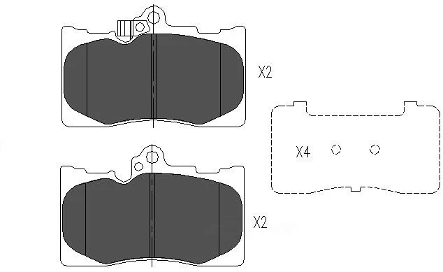 Disc Brake Pad Set-Total Stopping Solutions Dash 4 Brake TD1586C - Image 1 of 1