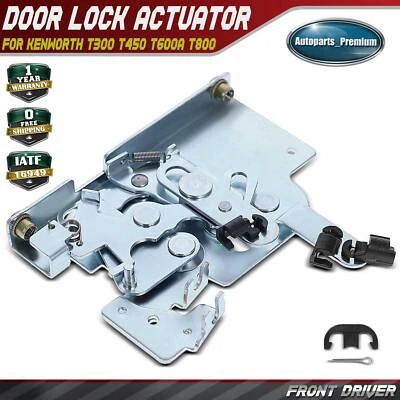 Actuador de cerradura de puerta cromado amarillo conductor delantero para Kenworth T300 T450 T600A T800 Foto 1 de 4