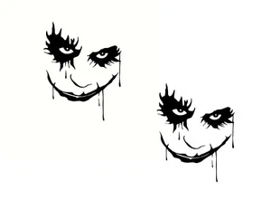 2x Joker Sticker, Face Joker Sticker,Vinyl Aufkleber - Picture 1 of 3