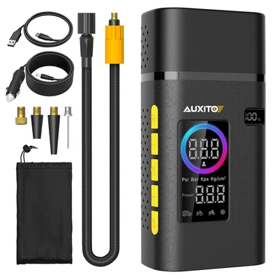 Compresor de aire portátil para neumáticos infladores AUXITO A501, bomba de aire portátil 150 PSI AU Foto 1 de 4