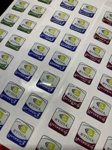 NVidia Geforce 2 3 4 Ti500 Ti4600 DOMED 1x1 Retro Computer Case Badge Sticker