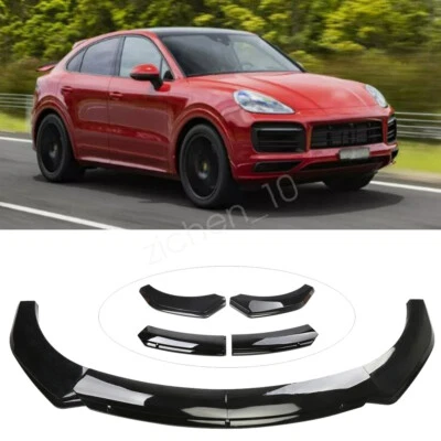 For Porsche Cayenne SE 2003-2022 Black Front Bumper Splitter Spoiler Lip - Imagem 1 de 4