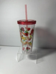 NWT Pioneer Woman Tumbler Double Walled W/Straw Floral Happy Birthday 24oz - Picture 1 of 4