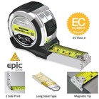 KOMELON PowerBlade Soft Grip HI VIZ Magnetic End Tape Measure 5m/16ft Or 8m/26ft