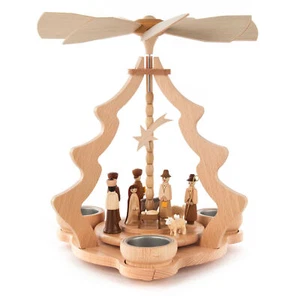 Krippe Teelicht Pyramide | 25 cm - Bild 1 von 3
