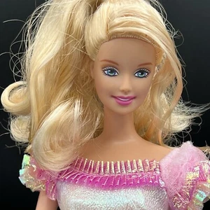 Vtg 1999 Mattel Celebration Cake Barbie Doll Birthday Tiered Icing Ruffle Dress - Picture 1 of 15