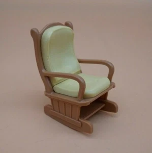 Fisher-Price Loving Family Dollhouse Furniture Yellow & Tan Rocking Chair Rocker - Picture 1 of 7