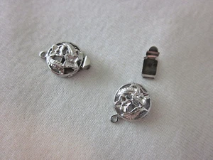 2 Box Clasps 1-1 Floral Platinum Colour 19mm x 12mm x 6mm #3334 Aus Seller - Picture 1 of 1
