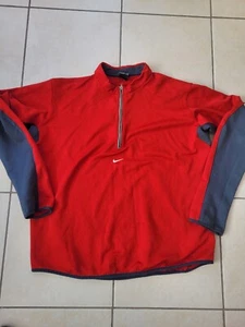 Vintage Nike Therma-fit pile da corsa, rosso, taglia XL. Tasca posteriore. V. buono... - Foto 1 di 8