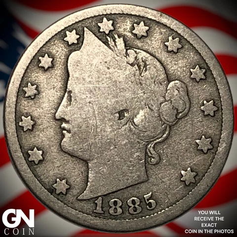 1885 Liberty V Nickel  Q6602 Cover