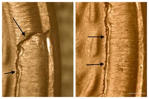 1954-S Rare!! Retained Cud SUPERB Gem BU Uncirculated Red Lincoln Wheat Cent#13 - Picture 1 of 3