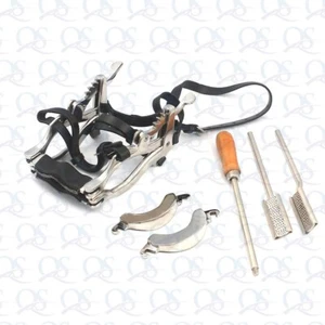 Equine Dental Set Set Spekulum Pferd Mundknebel Float Stahl Leder McPherson - Bild 1 von 4