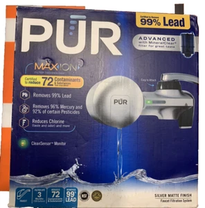 PUR With Max Ion Triple Action Water Filter System Silver Chrome - Picture 1 of 11