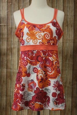 Top túnica PrAna Breathe Kaley Claret Flower Power con tiras para mujer red grande 10 Foto 1 de 4