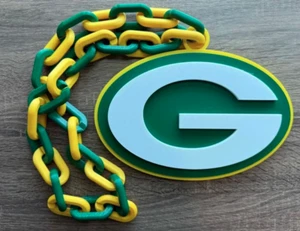 Green Bay Packers 3D Printed Sports Chain, Necklace - Picture 1 of 6