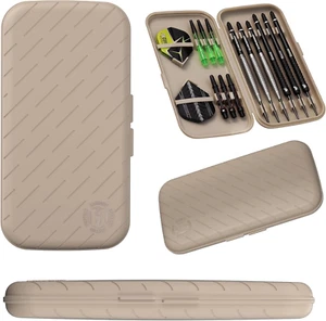 Harrows Slim Darts Case - Ultra Light - Pocket-Sized - Compact & Durable - Stone - Picture 1 of 6