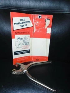 VINTAGE 1961 DRITZ BRAND EYELET & SNAPPER PLIERS #640 - Bild 1 von 1