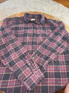Marine Layer Flannel Shirt Mens 2xl huckberry Plaid Casual Fit Long Sleeve - Picture 1 of 6