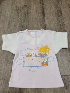 Vintage 1980er RAINBOW BRITE Lavendel Weiß T-Shirt Mädchen Jugend Small - Bild 1 von 4