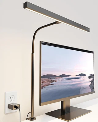 LED Desk Lamp for Office Home, Eye-Caring Desk Light with Adjustable Gooseneck,  - Image 1 of 4